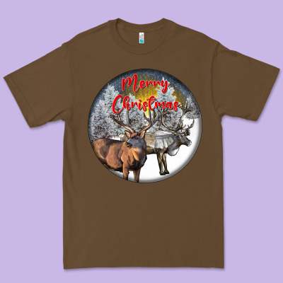 Mule Buck Deer Christmas Premium Tee Designed By Lillyallendesigns
