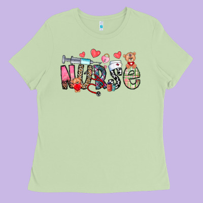 Nurse Valentines Day Ladies Tee Designed By Cowhidedigitalart