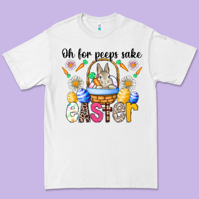 Oh For Peeps Sake Easter Premium Tee Designed By Cowhidedigitalart