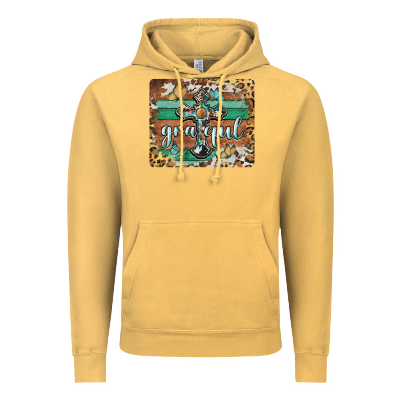 Grateful Cross Mousepad Vintage Hoodie by BarkalooDesign | Teevron