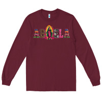 Burgundy abuela our lady of guadalupe Long Sleeve Tee - Artiststas