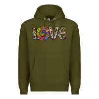 Army Green tie dye sunflower love Premium Hoodie - RanaPortraitStore