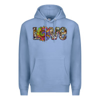 Colony Blue tie dye sunflower love Premium Hoodie - RanaPortraitStore