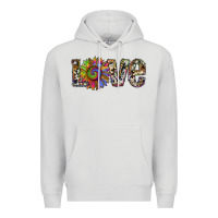 Dove Grey tie dye sunflower love Premium Hoodie - RanaPortraitStore