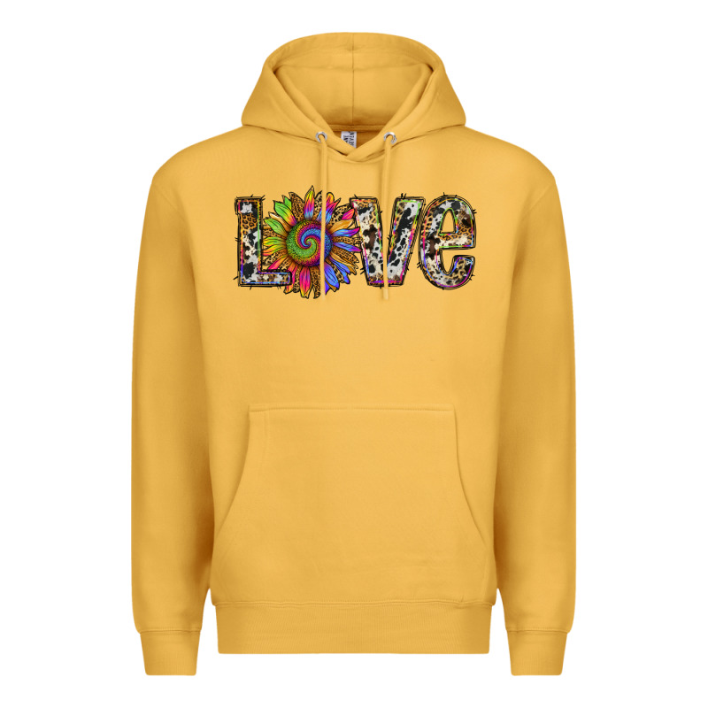 Tie Dye Sunflower Love Premium Hoodie by RanaPortraitStore | Teevron