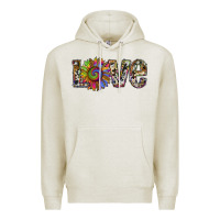 Oatmeal Heather tie dye sunflower love Premium Hoodie - RanaPortraitStore