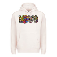Pale Pink tie dye sunflower love Premium Hoodie - RanaPortraitStore