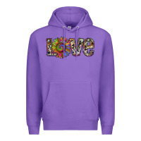 Purple tie dye sunflower love Premium Hoodie - RanaPortraitStore