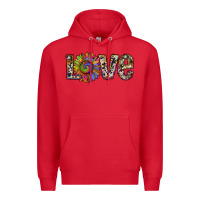 Red tie dye sunflower love Premium Hoodie - RanaPortraitStore