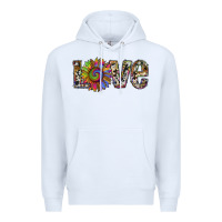 White tie dye sunflower love Premium Hoodie - RanaPortraitStore