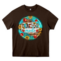 Chocolate Brown teacher mode earrings Heavy Core Tee - BundleAndBundleShop