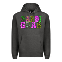 Charcoal Heather mardi gras Premium Hoodie - BarkalooDesign