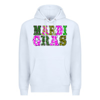 White mardi gras Premium Hoodie - BarkalooDesign