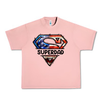 Salmon American Superdad Urban Heavy Tee - LillyAllenDesigns