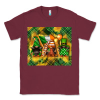 Burgundy St. Patrick's Day gnome Classic Tee - FaDigitalArtStudio