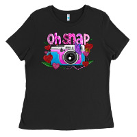 Black Oh Snap Ladies Tee - CowhideDigitalArt