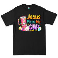 Black Jesus Fills My Cup Easter Premium Tee - CowhideDigitalArt