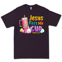 Plum Jesus Fills My Cup Easter Premium Tee - CowhideDigitalArt