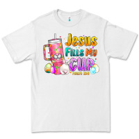 White Jesus Fills My Cup Easter Premium Tee - CowhideDigitalArt