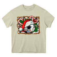 Mossy Soccer Ball Christmas With Hat And Candy Cane Heavy Core Tee - FaDigitalArtStudio