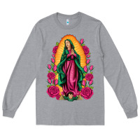 Heather Grey our lady of guadalupe Long Sleeve Tee - Artiststas