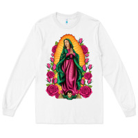 White our lady of guadalupe Long Sleeve Tee - Artiststas