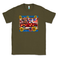 Army Green 4th of july truck cow mousepad Classic Tee - BarkalooDesign