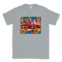 Heather Grey 4th of july truck cow mousepad Classic Tee - BarkalooDesign