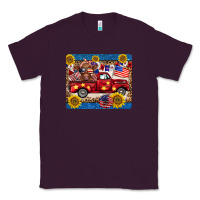 Plum 4th of july truck cow mousepad Classic Tee - BarkalooDesign