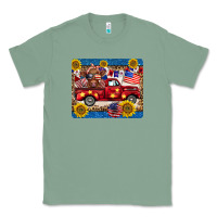 Sage 4th of july truck cow mousepad Classic Tee - BarkalooDesign