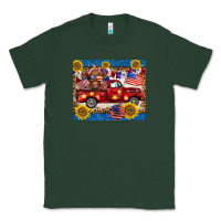 Sports Green 4th of july truck cow mousepad Classic Tee - BarkalooDesign