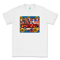 White 4th of july truck cow mousepad Classic Tee - BarkalooDesign