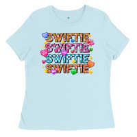 Baby Blue Swiftie Swiftie Valentines Ladies Tee - CowhideDigitalArt