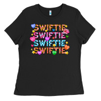 Black Swiftie Swiftie Valentines Ladies Tee - CowhideDigitalArt