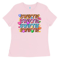 Bubblegum Pink Swiftie Swiftie Valentines Ladies Tee - CowhideDigitalArt