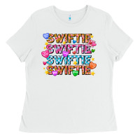 White Swiftie Swiftie Valentines Ladies Tee - CowhideDigitalArt