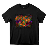 Black halloween pumpkin background Heavy Core Tee - BundleAndBundleShop