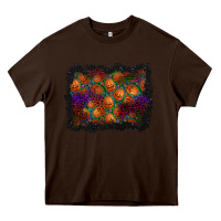 Chocolate Brown halloween pumpkin background Heavy Core Tee - BundleAndBundleShop
