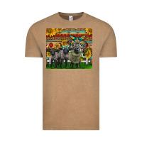 Vintage Coffee Western Cute Hampshire Sheep Family Vintage Tee - LillyAllenDesigns