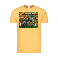 Vintage Mustard Western Cute Hampshire Sheep Family Vintage Tee - LillyAllenDesigns