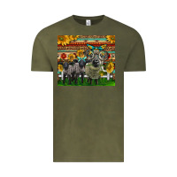 Vintage Olive Western Cute Hampshire Sheep Family Vintage Tee - LillyAllenDesigns