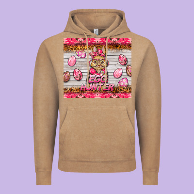 Easter Pink Camouflage Egg Hunter  Bunny Vintage Hoodie Designed By Barkaloodesign