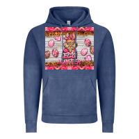 Vintage Denim easter pink camouflage egg hunter  bunny Vintage Hoodie - BarkalooDesign