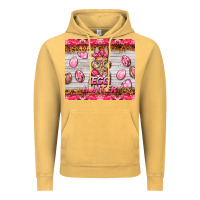 Vintage Mustard easter pink camouflage egg hunter  bunny Vintage Hoodie - BarkalooDesign