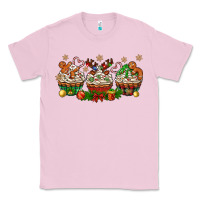 Bubblegum Pink christmas cupcake with gingerbreads bbs Classic Tee - BundleAndBundleShop