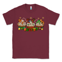 Burgundy christmas cupcake with gingerbreads bbs Classic Tee - BundleAndBundleShop