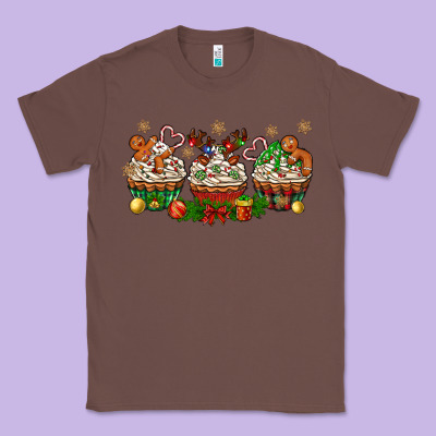 Christmas Cupcake With Gingerbreads Bbs Classic Tee Designed By Bundleandbundleshop