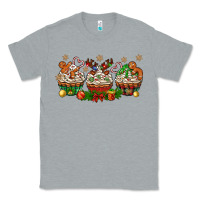 Heather Grey christmas cupcake with gingerbreads bbs Classic Tee - BundleAndBundleShop