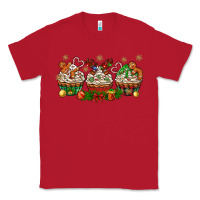 Red christmas cupcake with gingerbreads bbs Classic Tee - BundleAndBundleShop