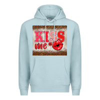 Blue Mist valentine's day kiss me Premium Hoodie - BarkalooDesign
